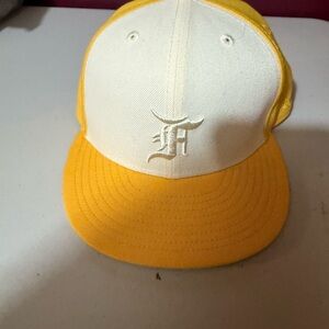 New Era  Fear of God Yellow and White Cap 7 1/2